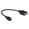 Кабел Value OTG USB 2.0 Type AF - Micro USB BM 0.15m 11.99.8311R